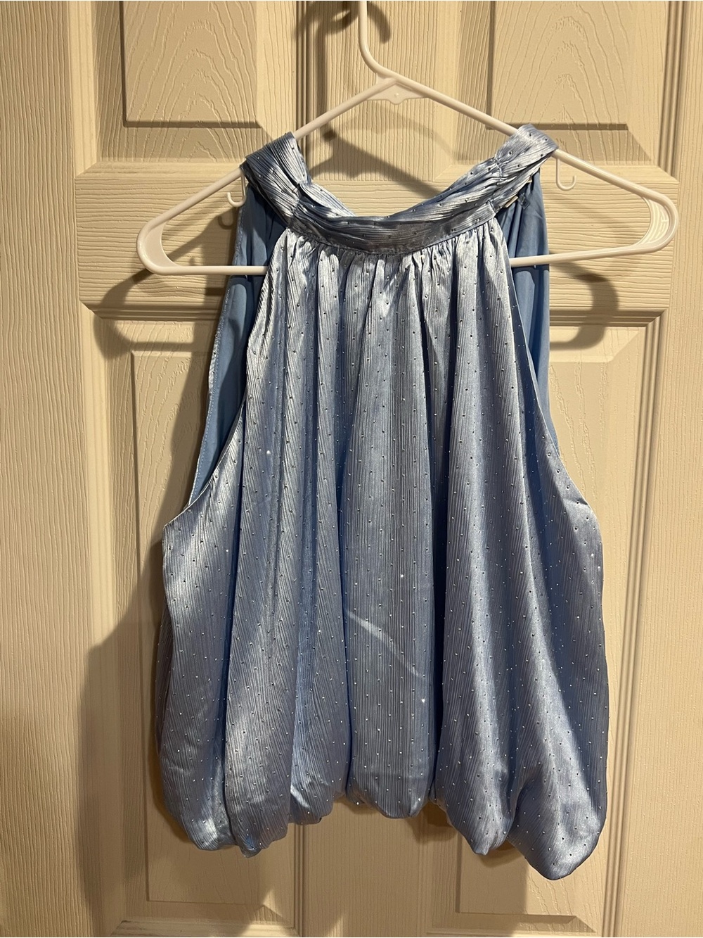 entro Light Blue Halter Bubble Hem Camisole new without tags